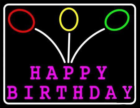 Birthday Balloon Neon Sign
